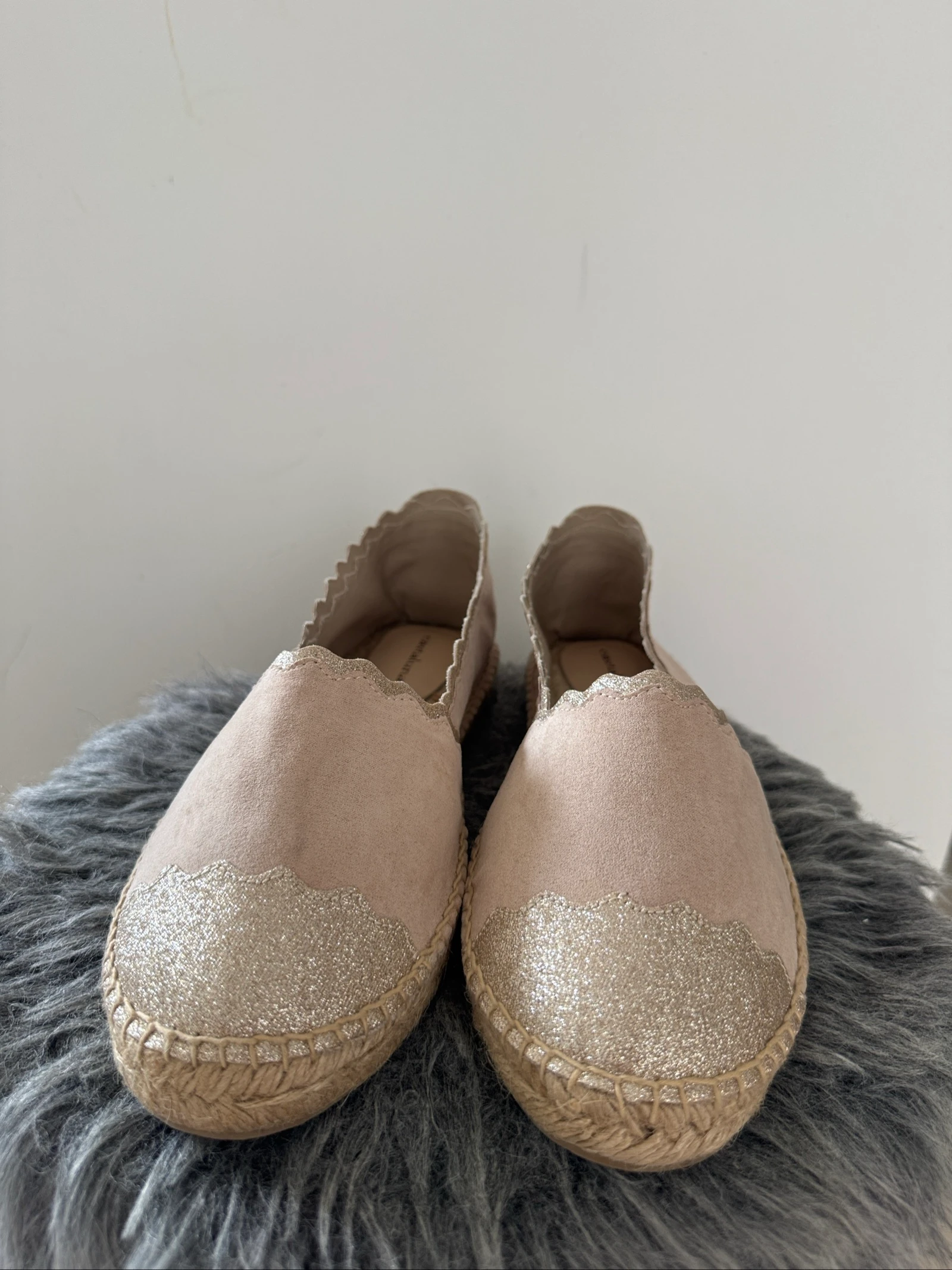 Castaluna espadrilles ecru en gouden pailletten – Maat 41 – Nieuw – photo 2